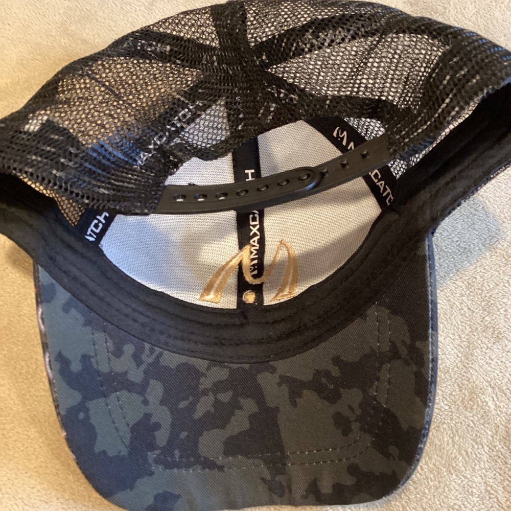 Max Catch Fishing Men's Trucker Snapback Hat Black Mesh Back, One Size - Picture 2 of 5